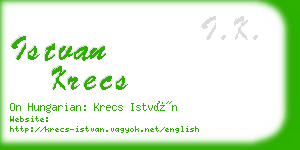 istvan krecs business card